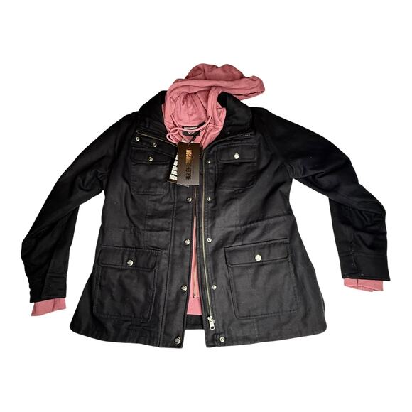 Harley-Davidson Jacket Set California 3in1 Zip Hoodie & Coat Women's L Black New - Picture 4 of 16